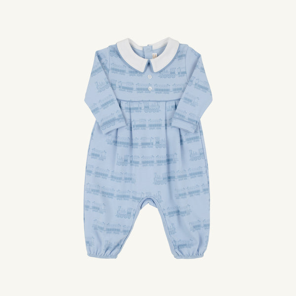 Blue Choo Choos LS Bradford Romper