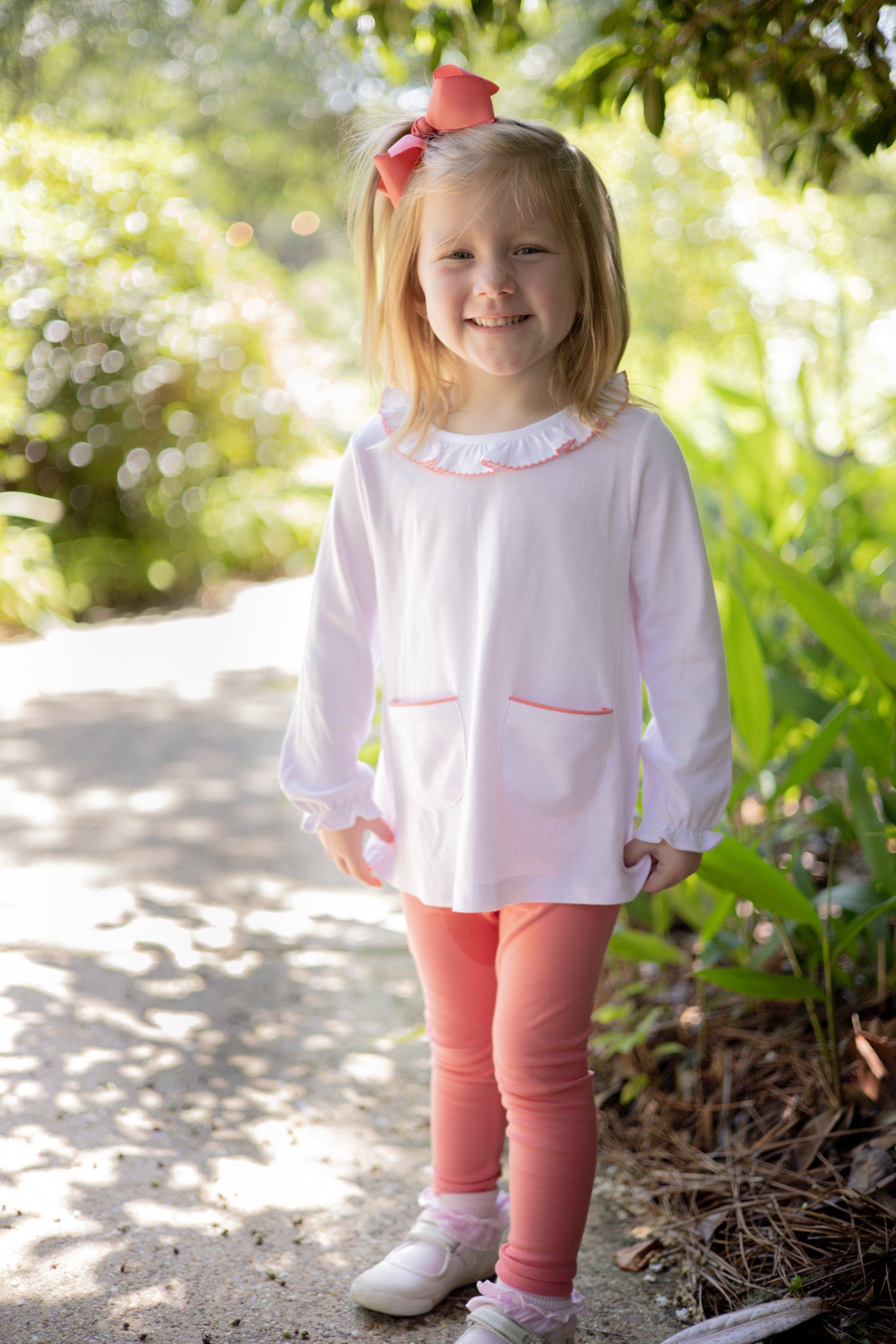 Stripe Tunic Set-Light Pink & Blue (Toddler)