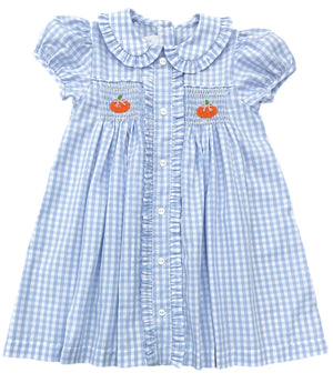 Blue Gingham Margaret Pumpkin Dress (Kid)