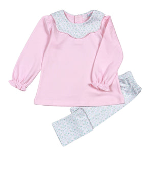 Nicolle Scallop Pima Pants Set - 5