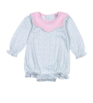 Nicolle Scallop Pima Ruffled Bubble (Toddler)
