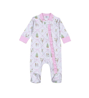 Nutcrackers Pima Zipper Footie (Infant)