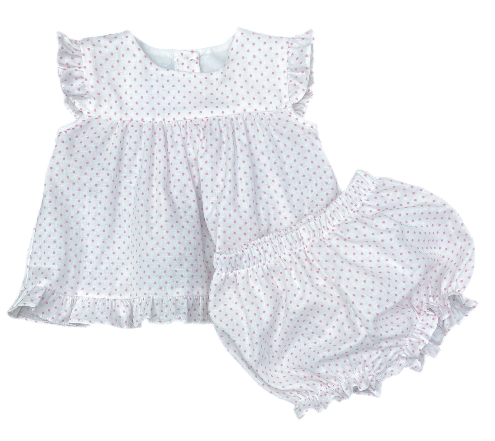 Gauze Pink Dot Natalie Bloomer Set