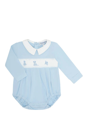 Blue Puppy Love LS Emb Bubble