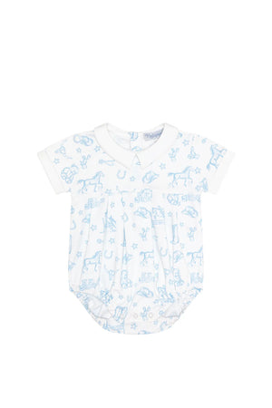Blue Lone Star Toile Bubble