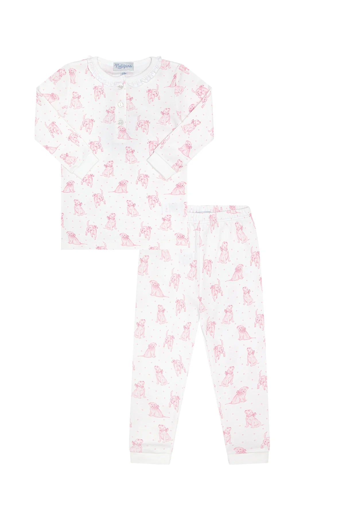 Pink Puppy Love Print Pajamas (Toddler)