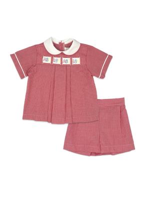Noah Ribbon Short Set - Ridgeland Red (Toddler)