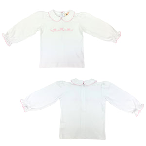 Three Bows LS Peter Pan Blouse (Kid)