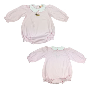 Pink Stripe Puppy LS Bubble (Baby)