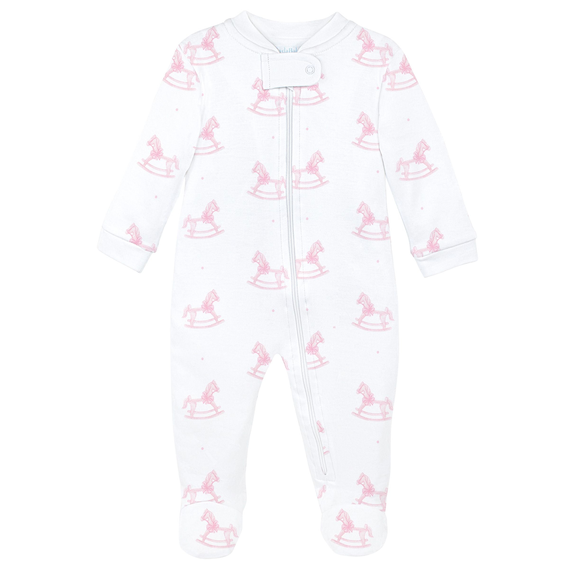 Pink Rocking Horse Zipper Pajama (Baby)