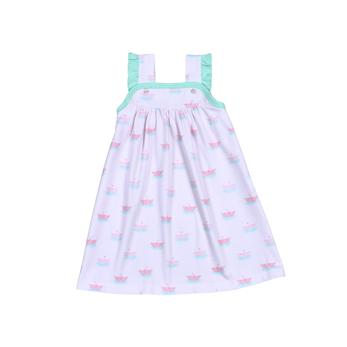 Paper Boats Pink Dress w/ Diaper Cover