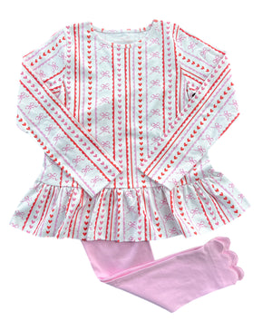 Scallops & Hearts Peggie Legging Set