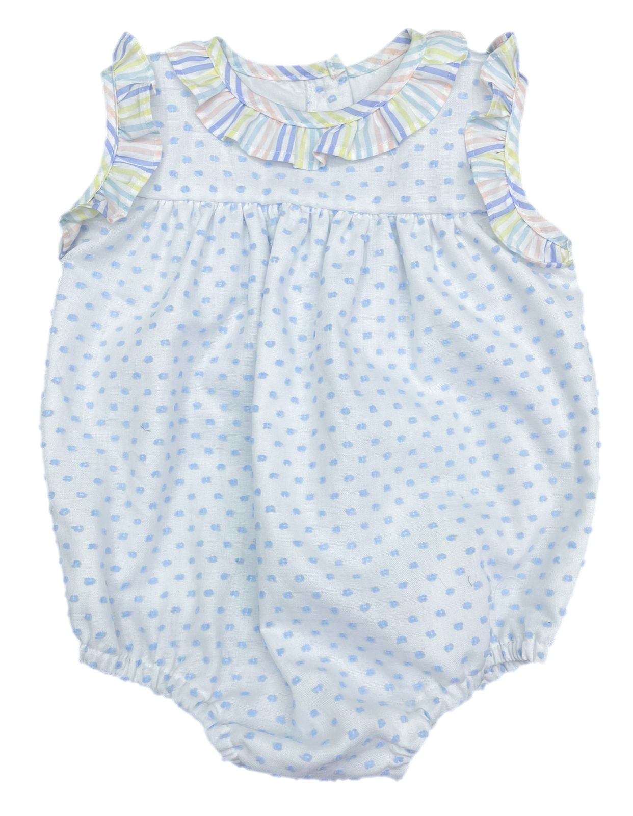 Blue Swiss Dot Rosie Bubble