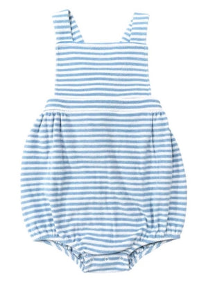 Light Blue Terrycloth Henry Sunsuit