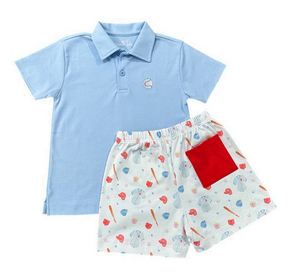 Keep Your Eye on the Ball Knit Baseball Polo
