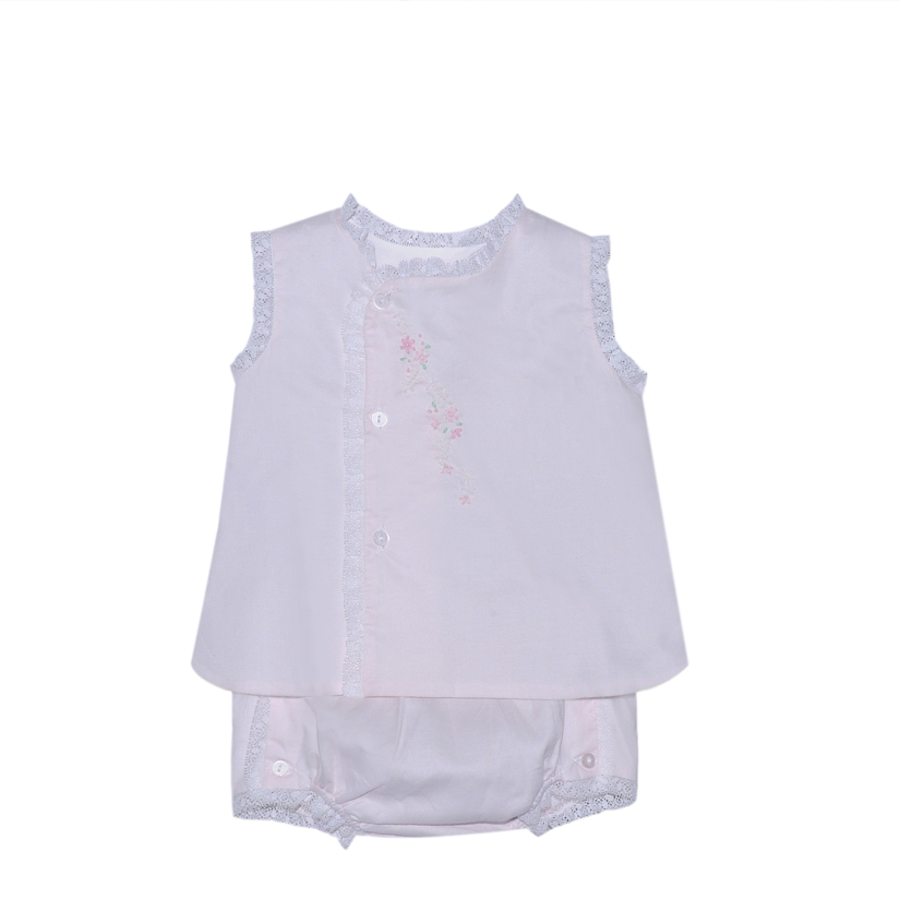 Pink Lace Blanche Diaper Set