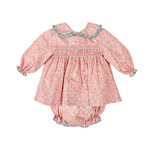 Pink Flower Bloomer Set