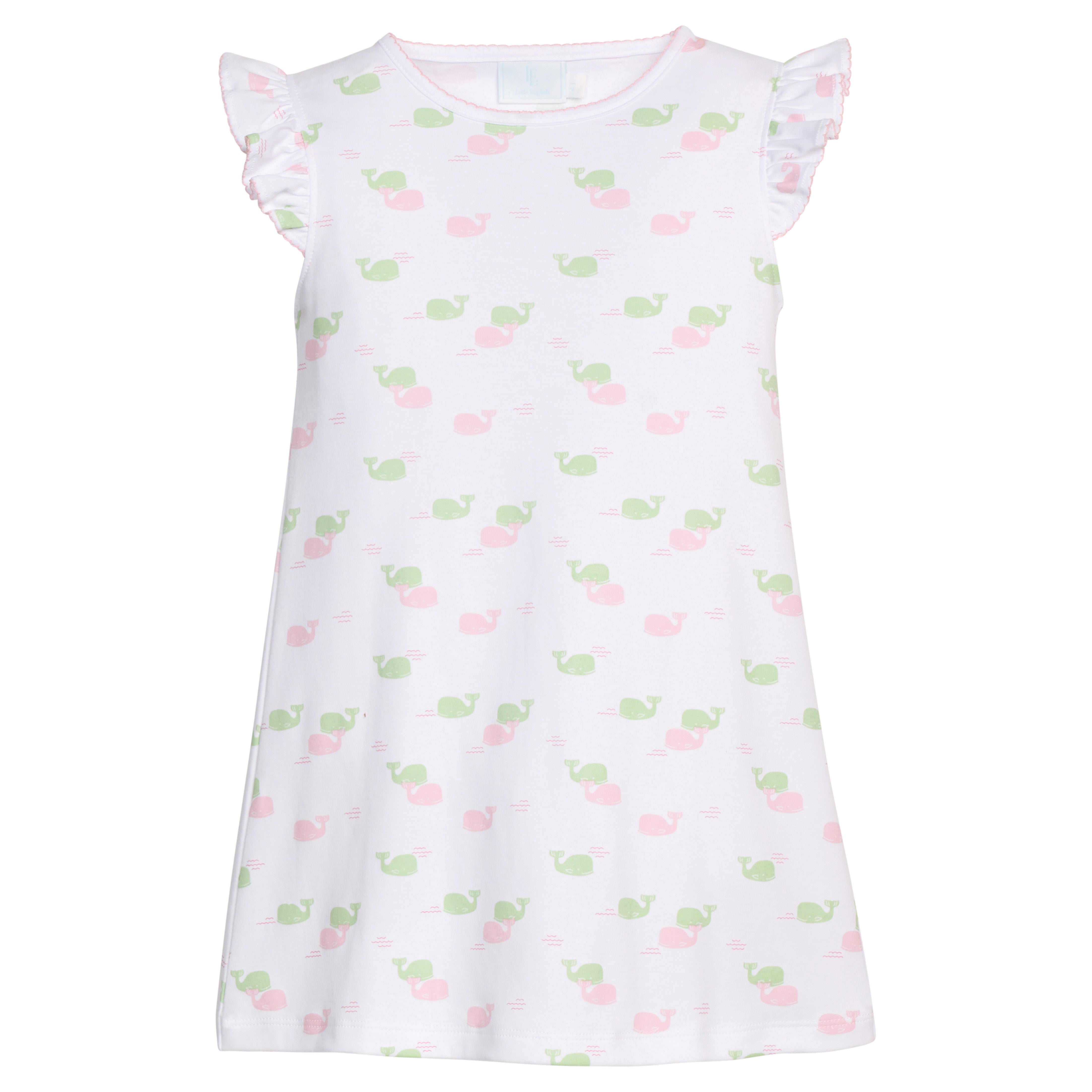 Pink Whales Angel Sleeve Dress