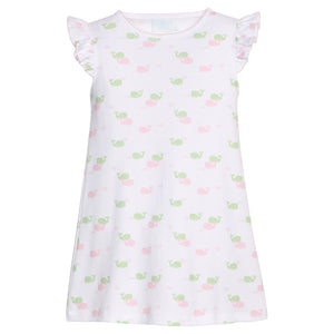 Pink Whales Angel Sleeve Dress