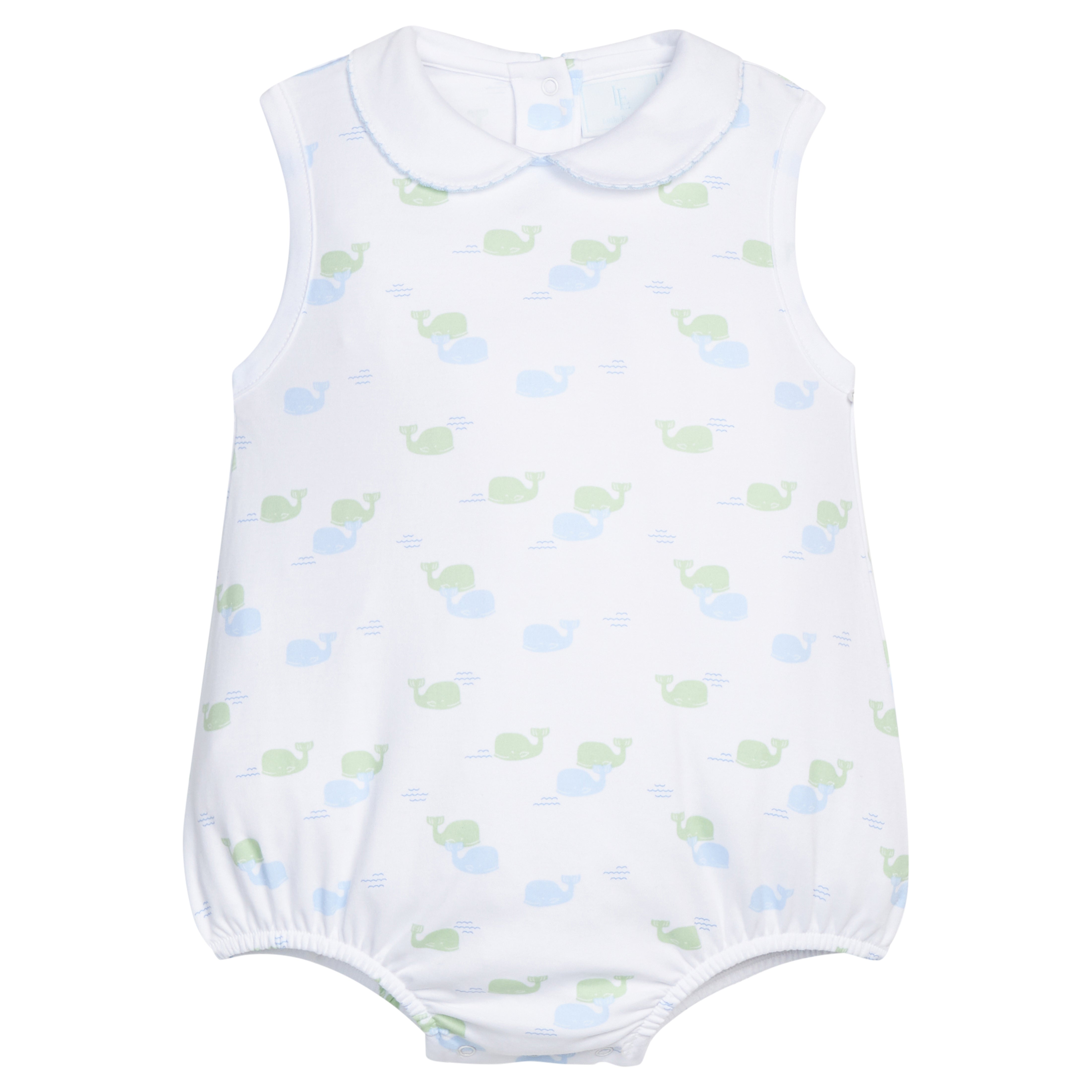 Blue Whales Printed Peter Pan Bubble
