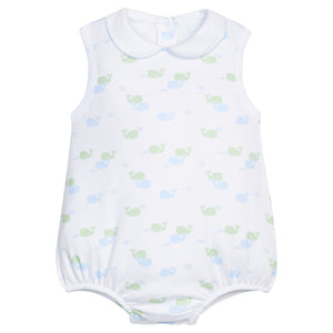 Blue Whales Printed Peter Pan Bubble