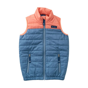 Copen Blue Colorblock Puffer Vest
