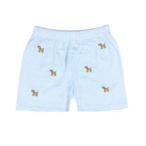 Blue Bitty Knit Puppy Leo Short