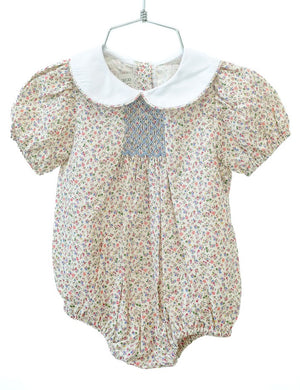 Mini Tan Floral Emmie Bubble (Baby)