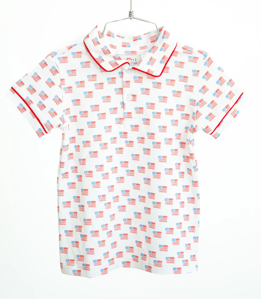 Red, White & Blue Shep Polo