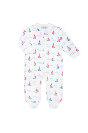 Sailboat Zipper Footie