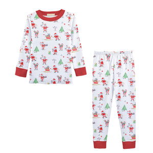Santa's Workshop Printed Pima Kid Set