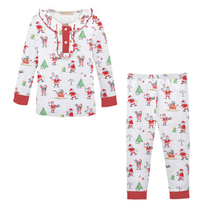 Girl Santa's Workshop Printed Kid Set