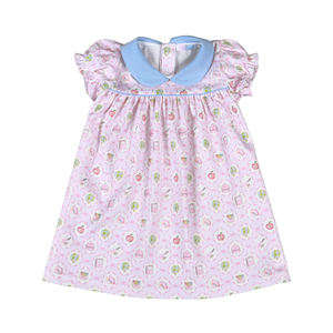 School Time Pima Scallop Collar Dress