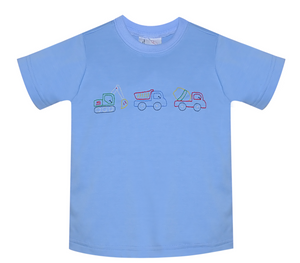 Houston Blue Shirt- Construction Trucks (Toddler)