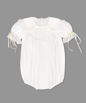 Donahue Bubble - Blessings White with Ecru Lace (Baby)