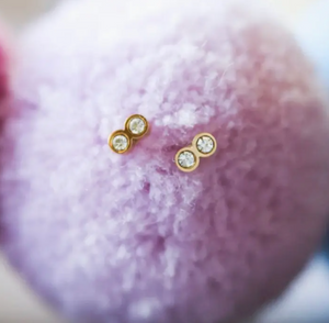 Double Diamond Studs