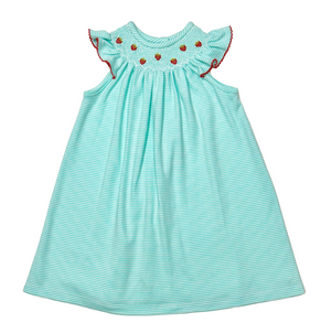 Mint Bitty Knit Strawberry Bishop Dress