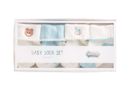 Blue Foldover Sock Set