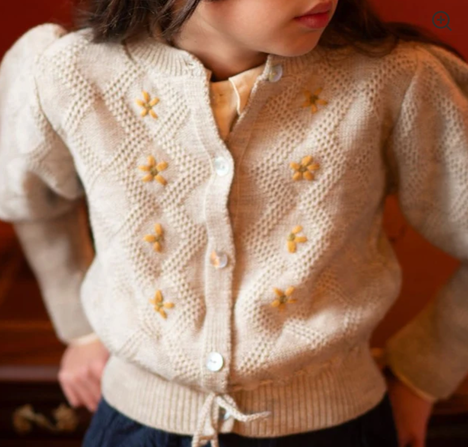 Moss Cardigan - Biscuit (Kid)