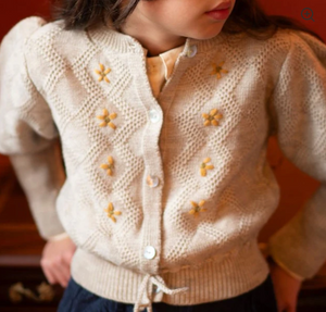 Moss Cardigan - Biscuit (Big Kid)