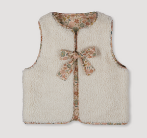 Lou Jacket Vest-Garden Flowers (Reversible)