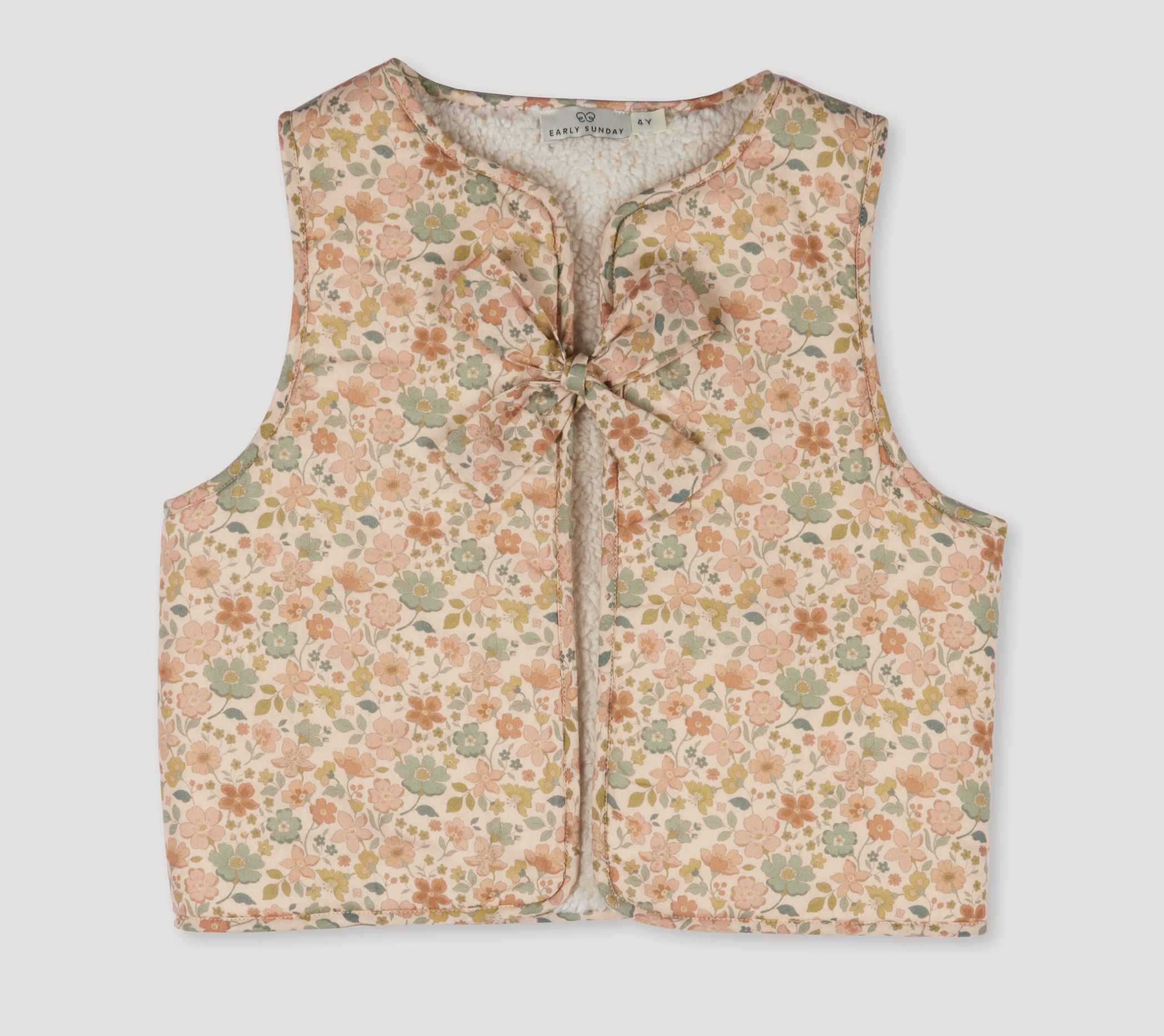 Lou Jacket Vest-Garden Flowers (Reversible)