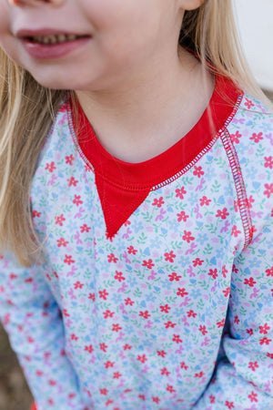 Blue Floral Sidney Sweatshirt (Toddler)