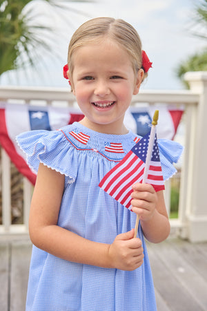 Flags Smocked Bishop Dress