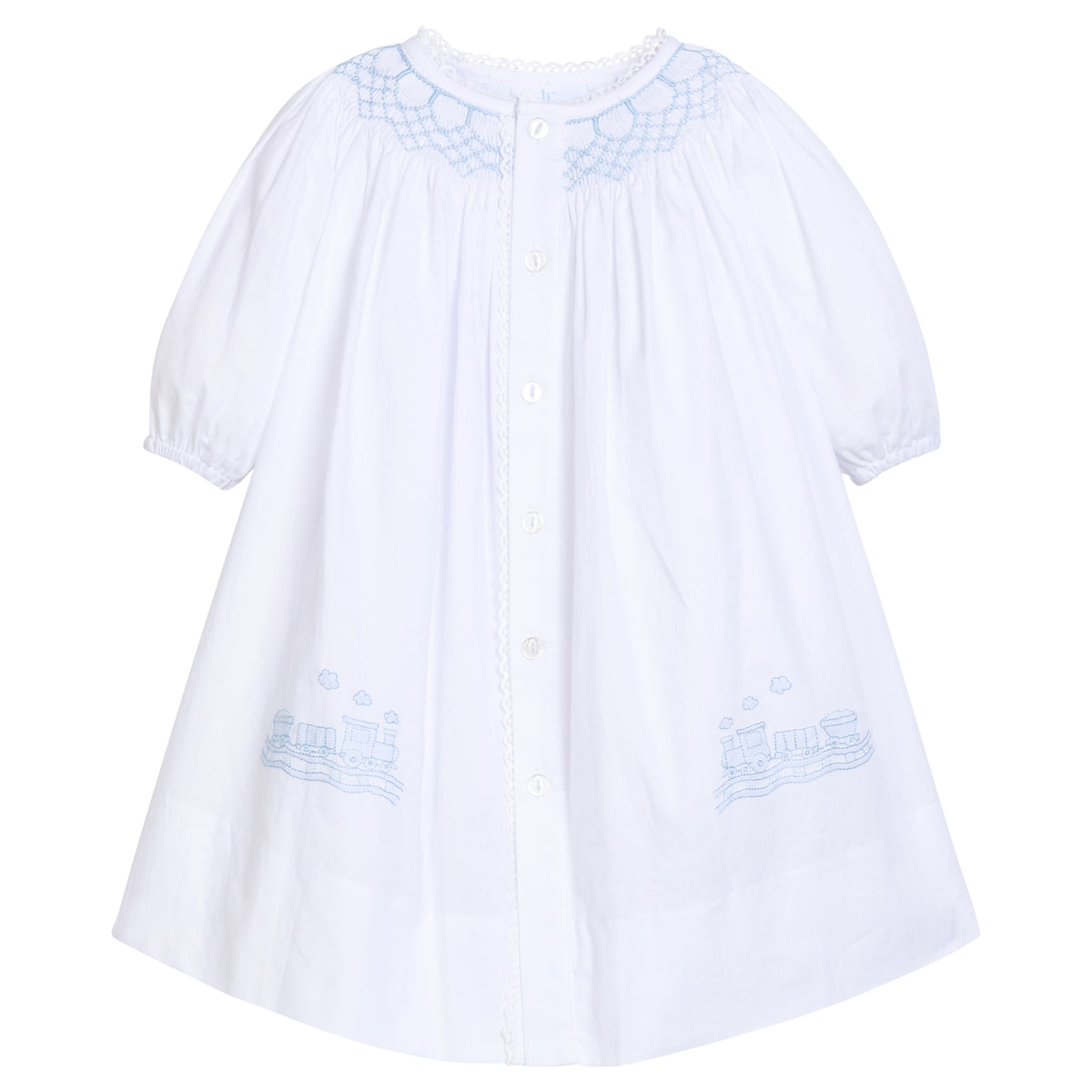 Trains Smocked Heirloom Gown