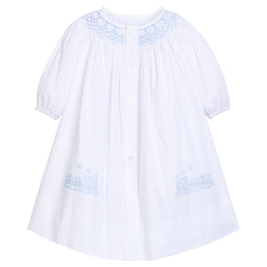 Trains Smocked Heirloom Gown