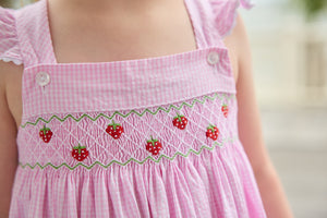 Strawberries Smocked Lizzy D Bubble
