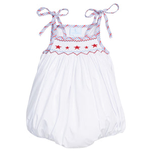 Stars Smocked Tie Shoulder Bubble