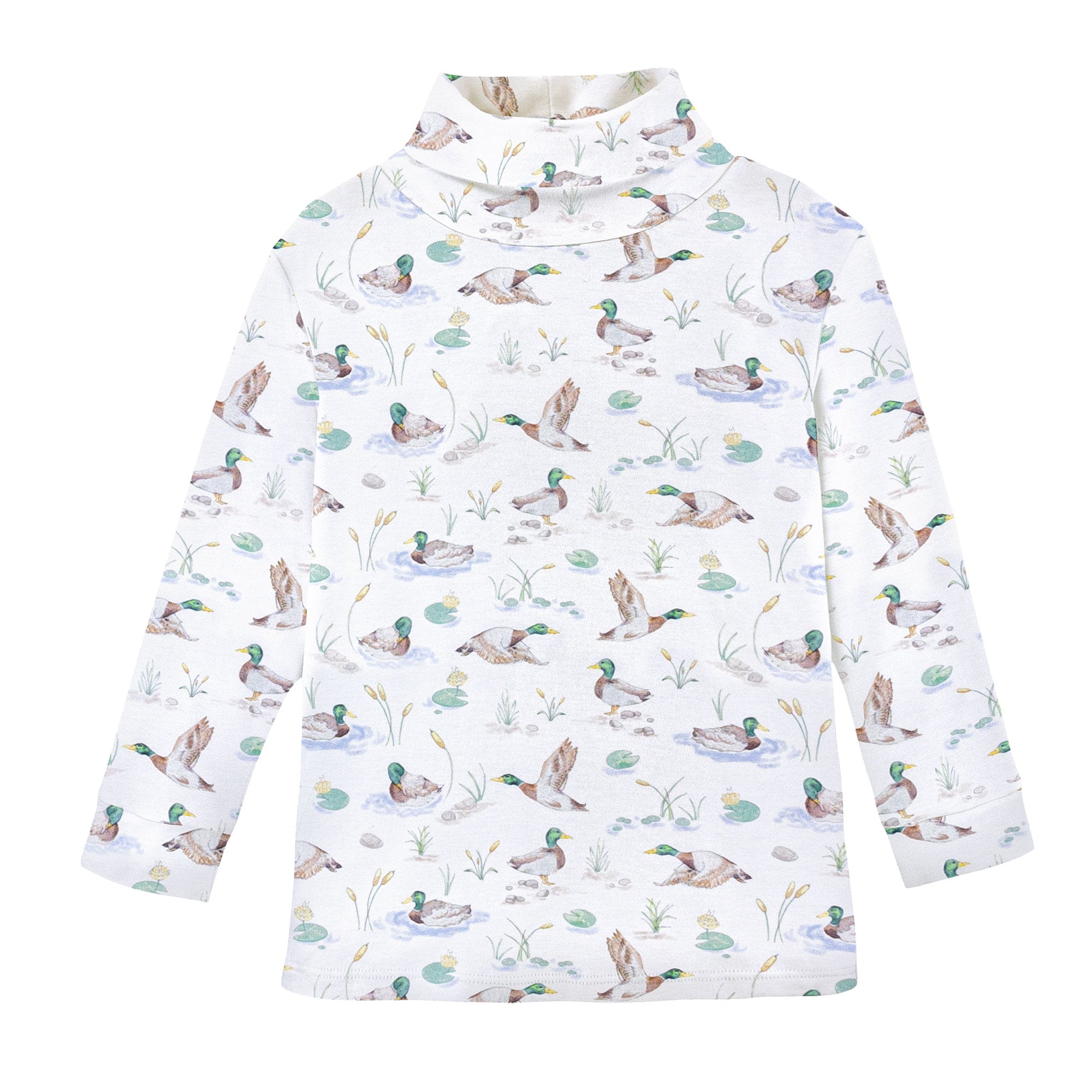 Mallard Ducks Printed Turtleneck Tee (Kid)
