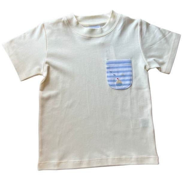 Yellow Sailboat & Seagulls SS Tee